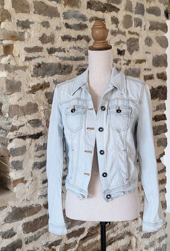 Veste en jean bleu clair délavé Jennyfer Taille S ou 36