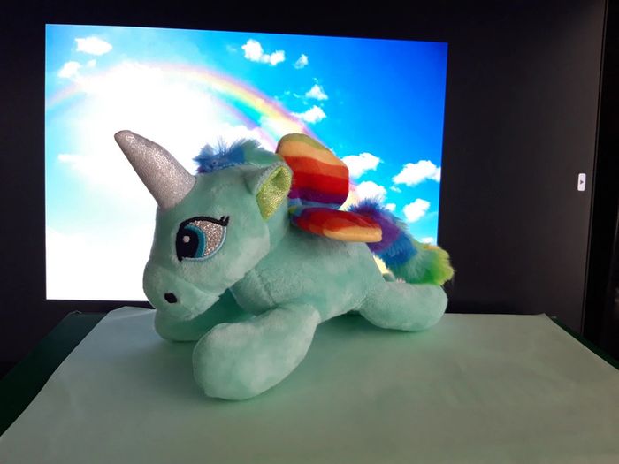 Peluche Licorne volante arc-en-ciel - photo numéro 2
