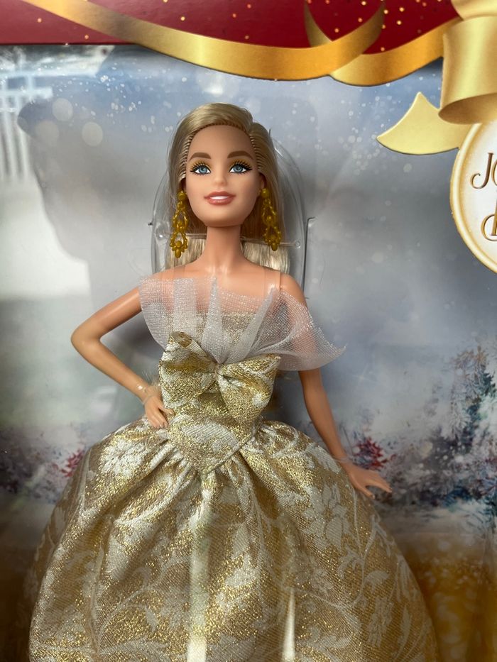Barbie joyeux Noël 2025  blonde neuf - photo numéro 2