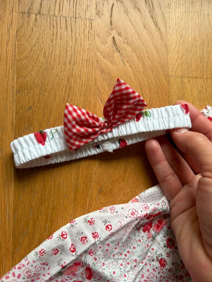 Robe combi short fleurs 2 en 1 bébé fille - photo numéro 8