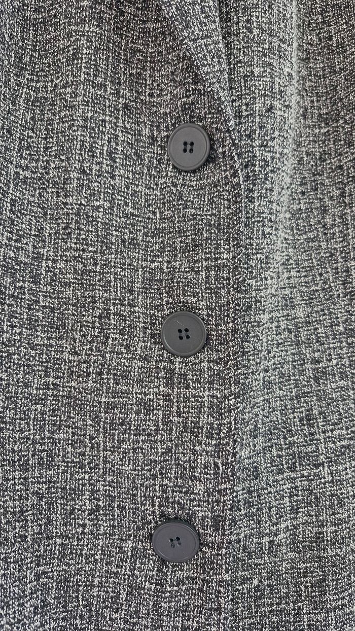 Manteau long gris et noir chiné M&S Mode - photo numéro 2