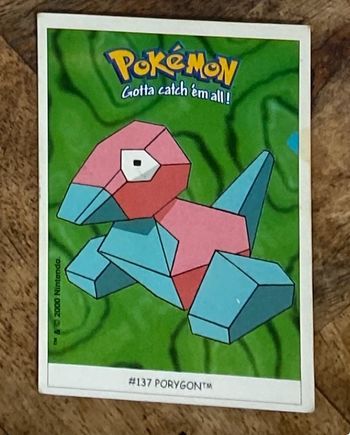 Pokémon Sticker Dunkin Boomer - Gotta catch'em all n° 137 - PORYGON