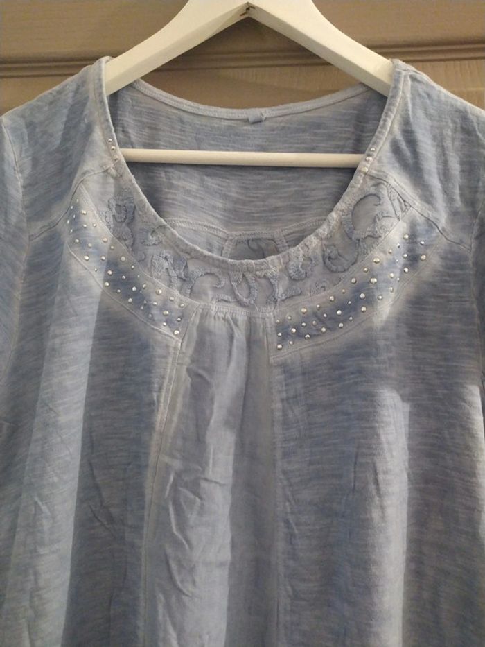 Tee shirt bleu - photo numéro 2