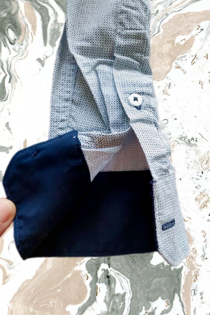 Chemise homme celio à motifs manches longue taille M - photo numéro 2