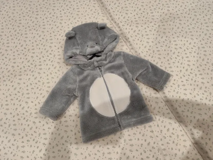 Veste douce et chaude ourson DPAM 3 mois neuve