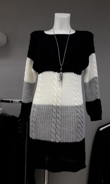 Robe Pull Imitation Laine Femme – Taille 1/S/36 – Douce, Chaleureuse & Stylée