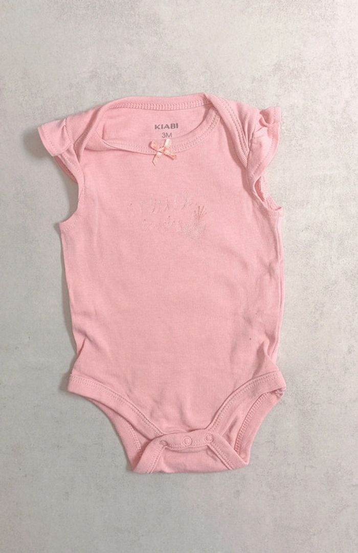 Lot de 3 bodies manches courtes fille - 3 mois - photo numéro 4