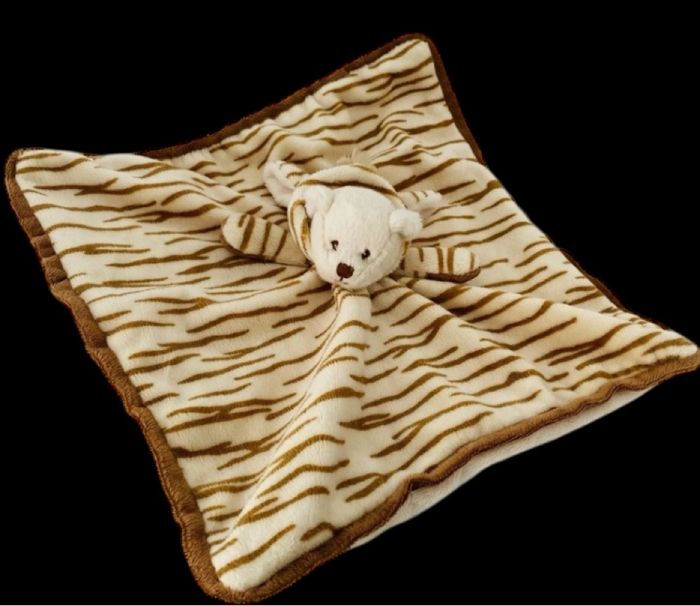 ❤️B4880  Doudou plat Mouchoir Girafe Ours Beige Marron BUKOWSKI