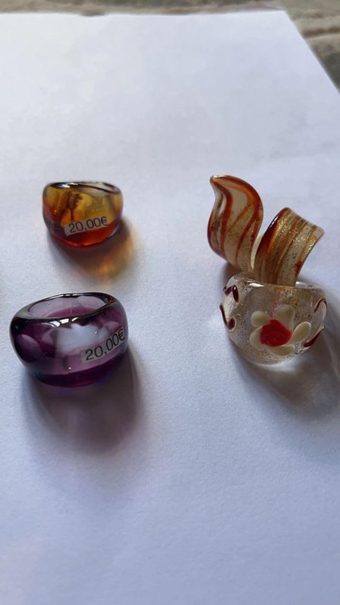 Bague en verre de Murano - photo numéro 2