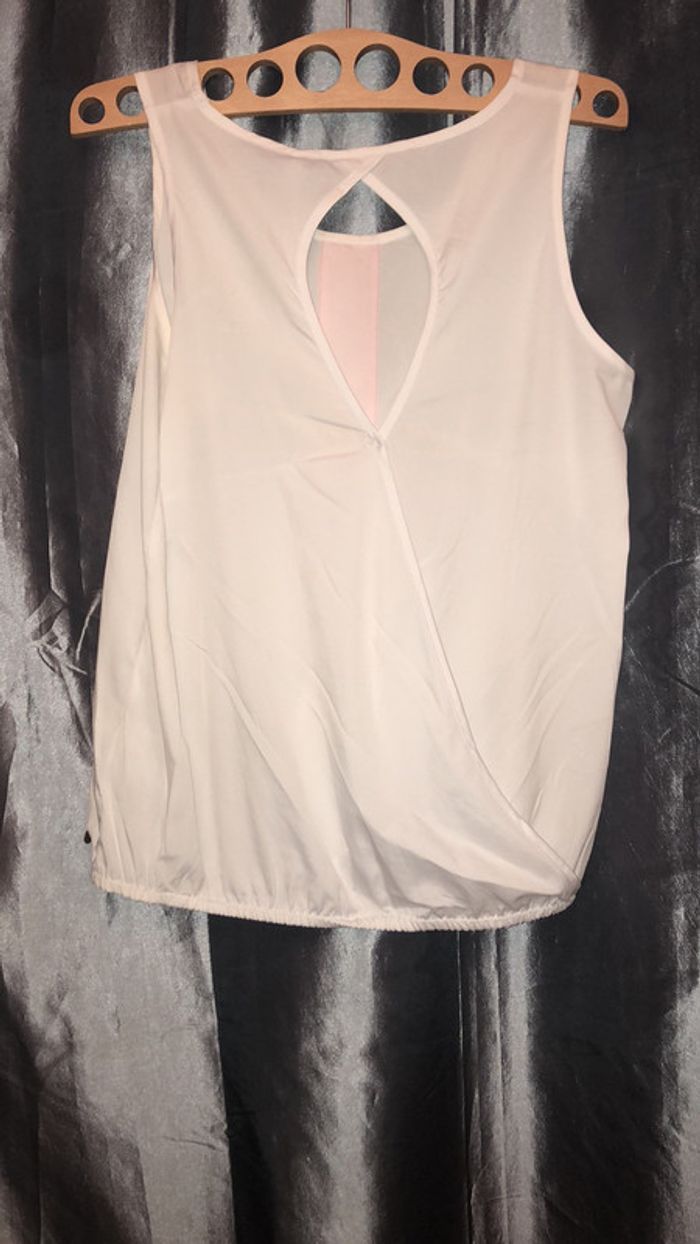 Haut blanc/corail - photo numéro 2