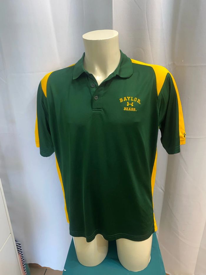 Polo vert/jaune Baylor Bears Under Amour taille XL - n4j