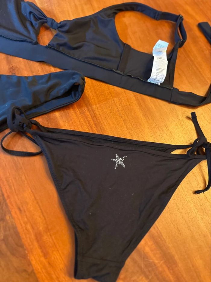 Ensemble deux pièces maillot de bain noir Calzedonia taille S neuf - photo numéro 6