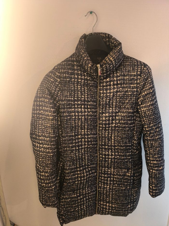 Doudoune femme noire et crème - photo numéro 2