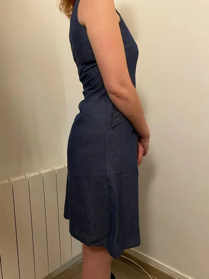 Robe en Jean (années 50 fabriquer en France) - photo numéro 3
