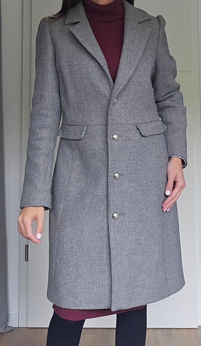 Manteau gris Naf Naf,  taille 38 - photo numéro 2