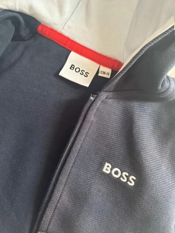 Sweat zippé boss bébé garçon 12 mois - photo numéro 2