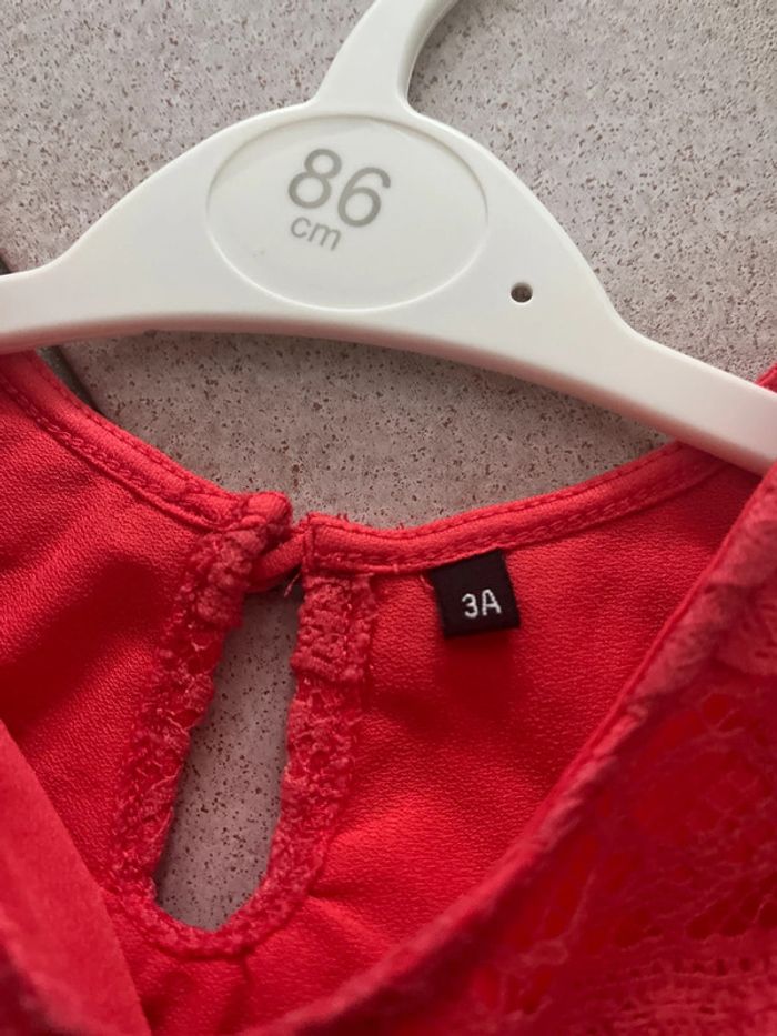 Robe « dentelle » rose foncé taille 3 ans - photo numéro 5