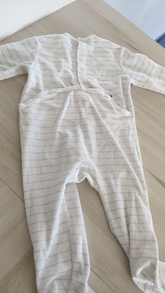 Pyjama blanc mixte lapin brillant Kiabi 18 mois - photo numéro 4