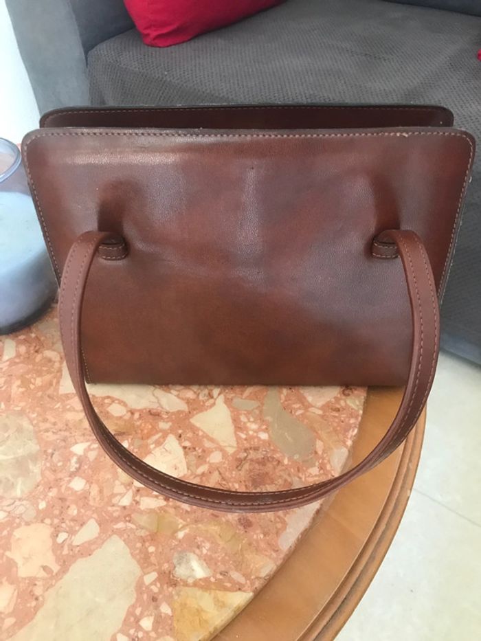 Sac bandoulière en cuir marron - photo numéro 5