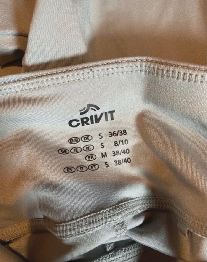 legging bleu turquoise CRIVIT - taille S, neuf, sport & confort - photo numéro 2