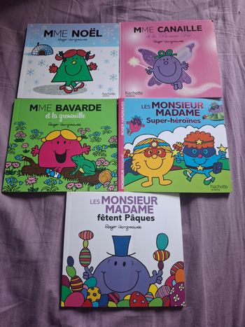 Lot de 5 livres "Monsieur et Madame"