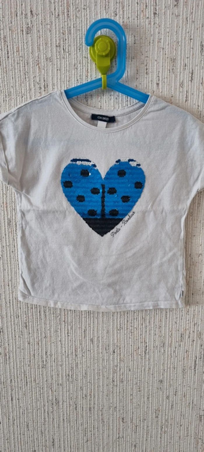 Tee shirt manche courte taille 6 ans okaidi - photo numéro 2