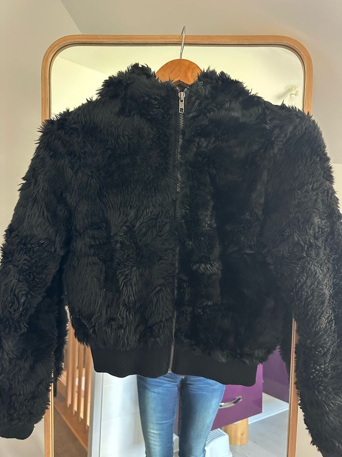 Veste Manteau à capuche noir - photo numéro 2