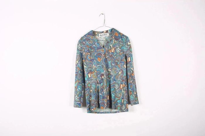 Blouse vintage 70's en laine mélangée (#240100) - photo numéro 3