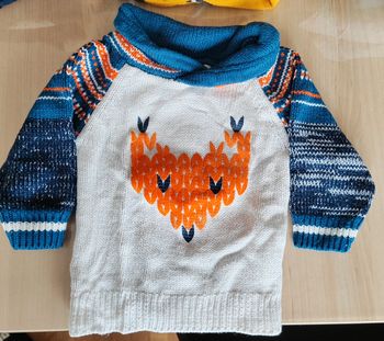 Pull gris et bleu Grain de blé 3 mois - 59cm