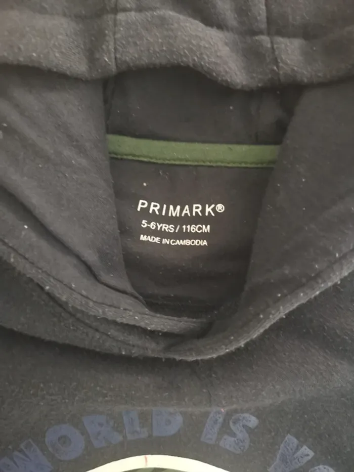 Sweat capuche bleu marine 6 ans - photo numéro 3
