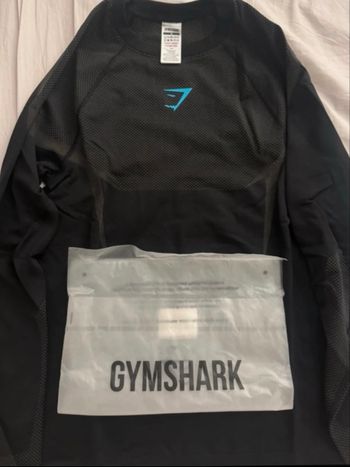 Seamless Long Sleeve T- Shirt - Black/Onyx Grey