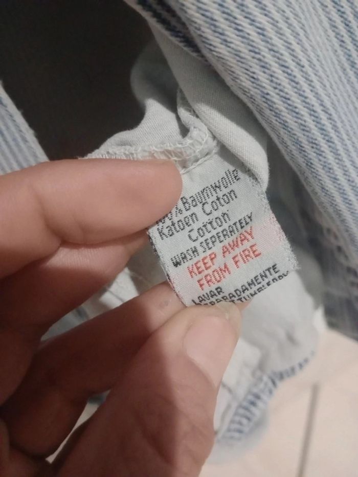 Chemise homme m rayures fines aspect vieilli c69 - photo numéro 8