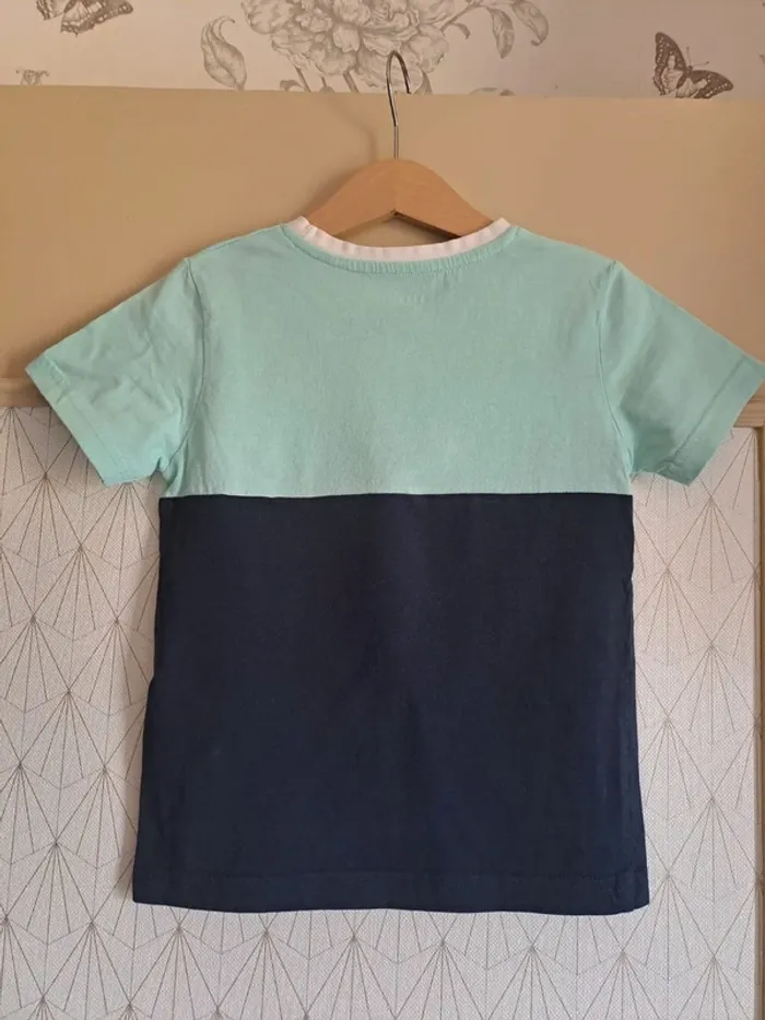 T-shirt garçon 5 ans gemo marine turquoise comme neuf - photo numéro 4
