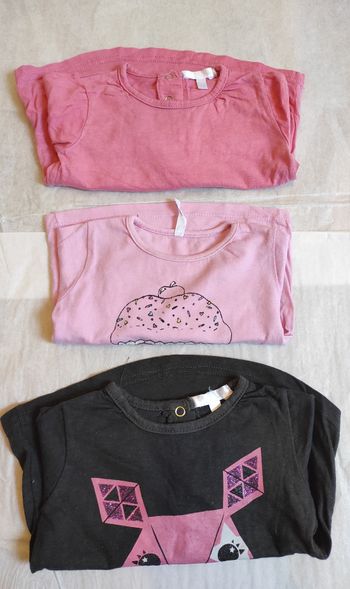 Lot 3 tee-shirts manches longues fille