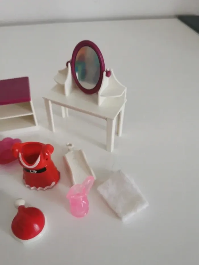 Playmobil loge d artiste avec coiffeuse paravent sac robe cadeau meublé - photo numéro 4