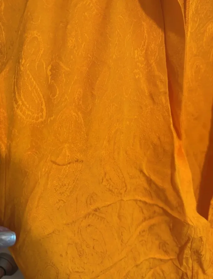 Combinaison longue motif cachemire orange Zara - photo numéro 3