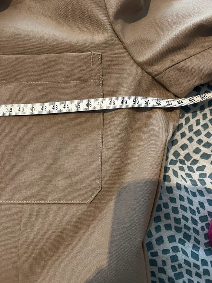 Blazer long beige style officier marin fait main 40/42 - photo numéro 7