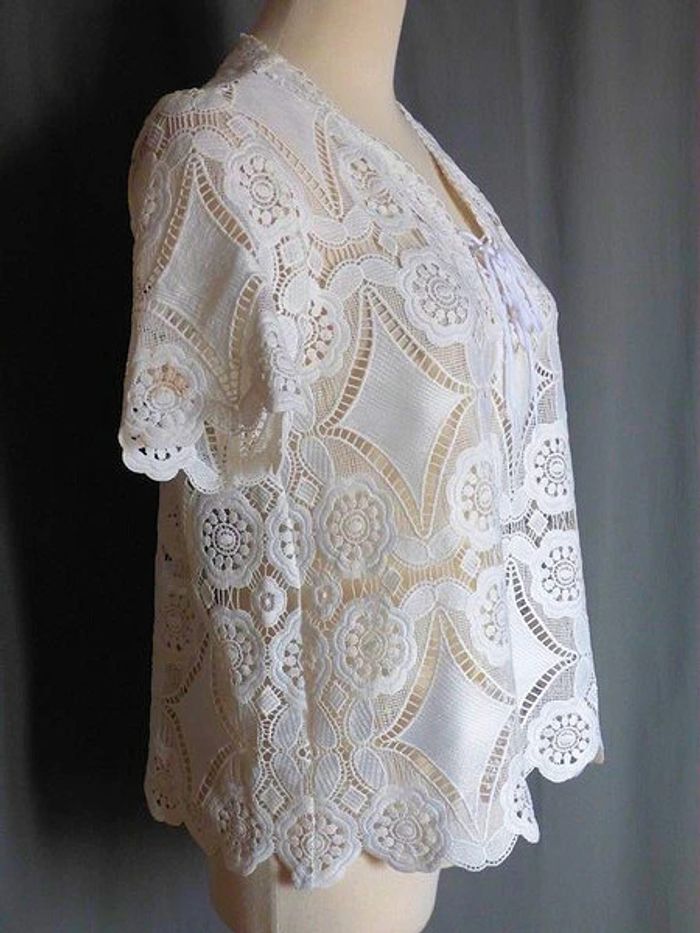 Top blanc dentelle Valérie Khalfon - photo numéro 2