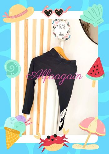 Legging sport noir Nike 6/8ans