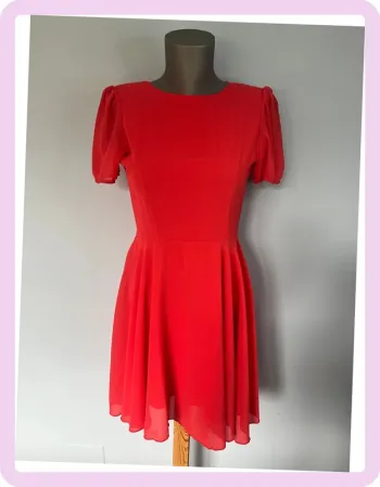 Robe rose manches courtes Etam taille 34 – Tirette dos