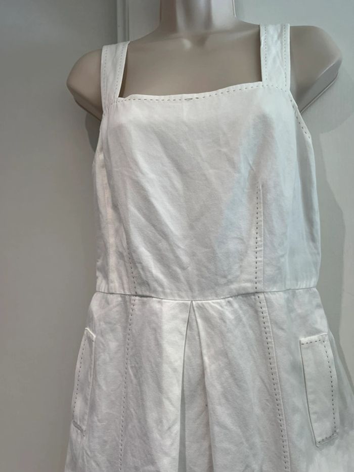 Robe blanc cassé Caroll  taille 38 lin et coton - photo numéro 11