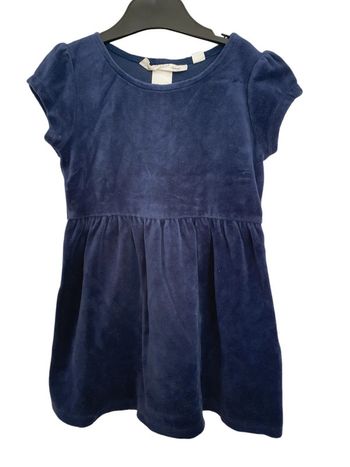 Robe bleu velours H&M taille 2 à 4 ans