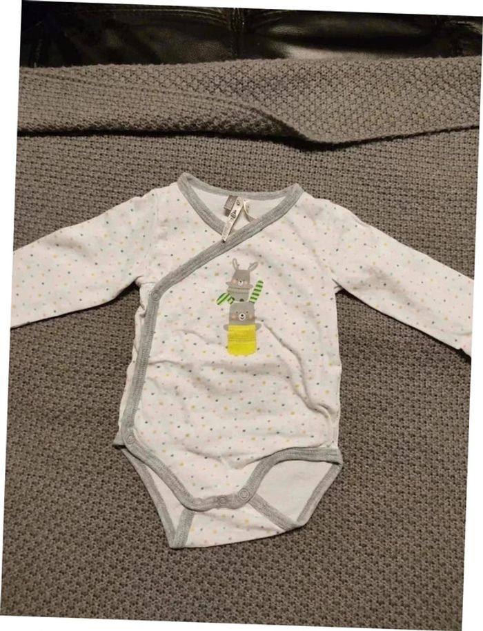 Lot de 3 body manches longues 1 mois - photo numéro 4