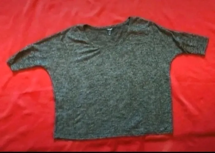 Pull gris chiné, 1/2 manche taille 38 jennyfer - photo numéro 7