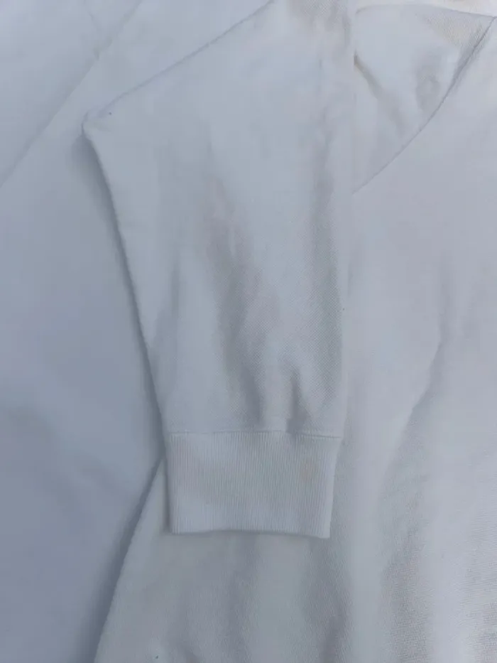 Pull Ralph Lauren homme taille XL blanc logo bleu marine Polo excellent état - photo numéro 16