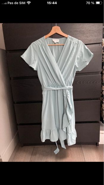 Robe turquoise Vintage Dresiing S/M comme neuve