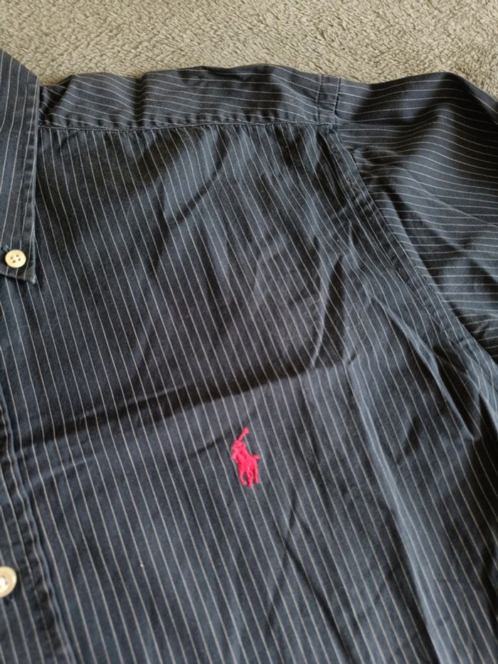 Chemise Ralph Lauren rayée bleu marine - photo numéro 4