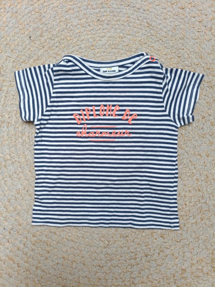 T-shirt rayé T9 M - photo numéro 2