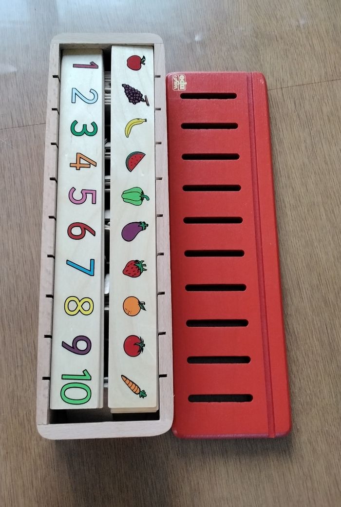 Boîte de tri 6 réglettes, Pédagogie Montessori, jeu éducatif ,en bois - photo numéro 6