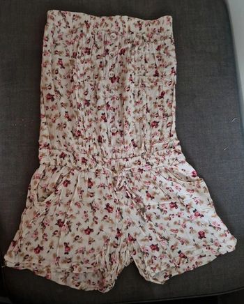 Combishort bustier vintage a fleurs liberty